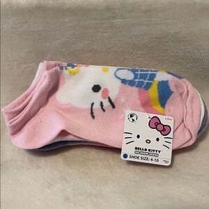 NEW Hello Kitty Pink and Blue No-Show Socks